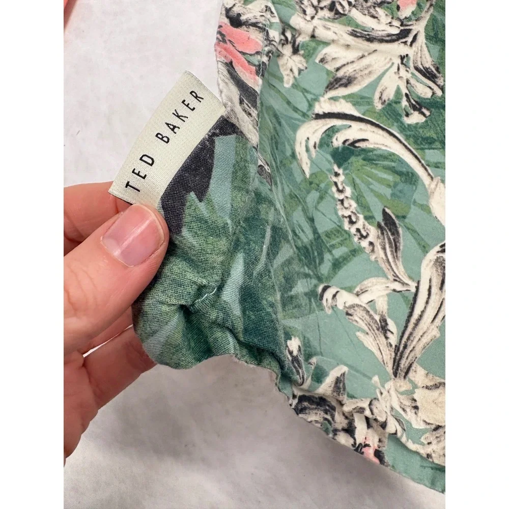 Ted Baker London Tiger Tropical‎ Jungle Print Cotton Pillow Sham Green Set of 2
